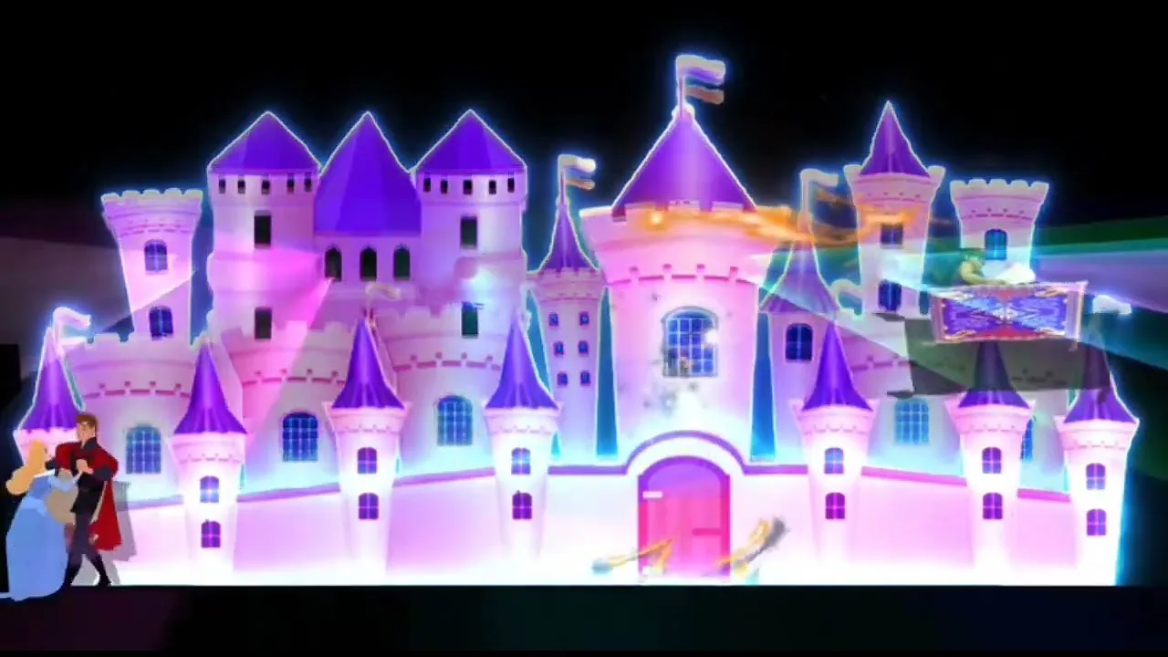 Mapping finale at a Disney-themed wedding