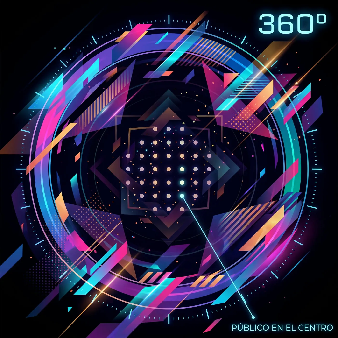 Infografía: espacio 360º con el público en el centro