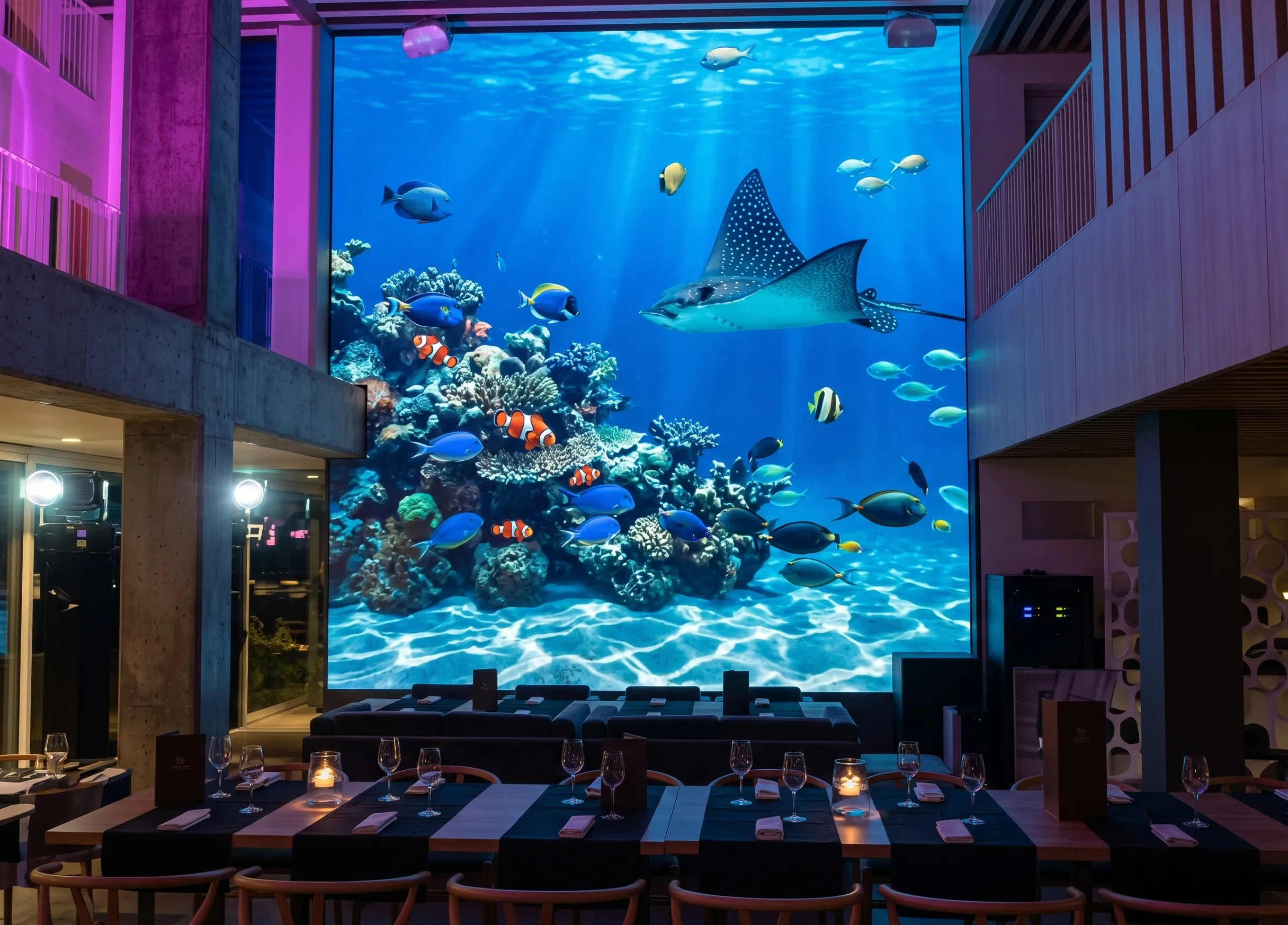 Mapping en interior: Acuario · Hotel OD Port Portals